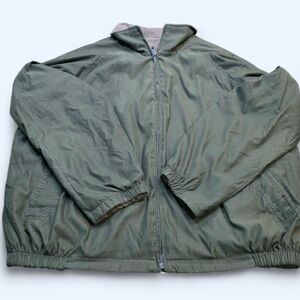 Vintage Munsingwear XXL dark green windbreaker jacket reversible